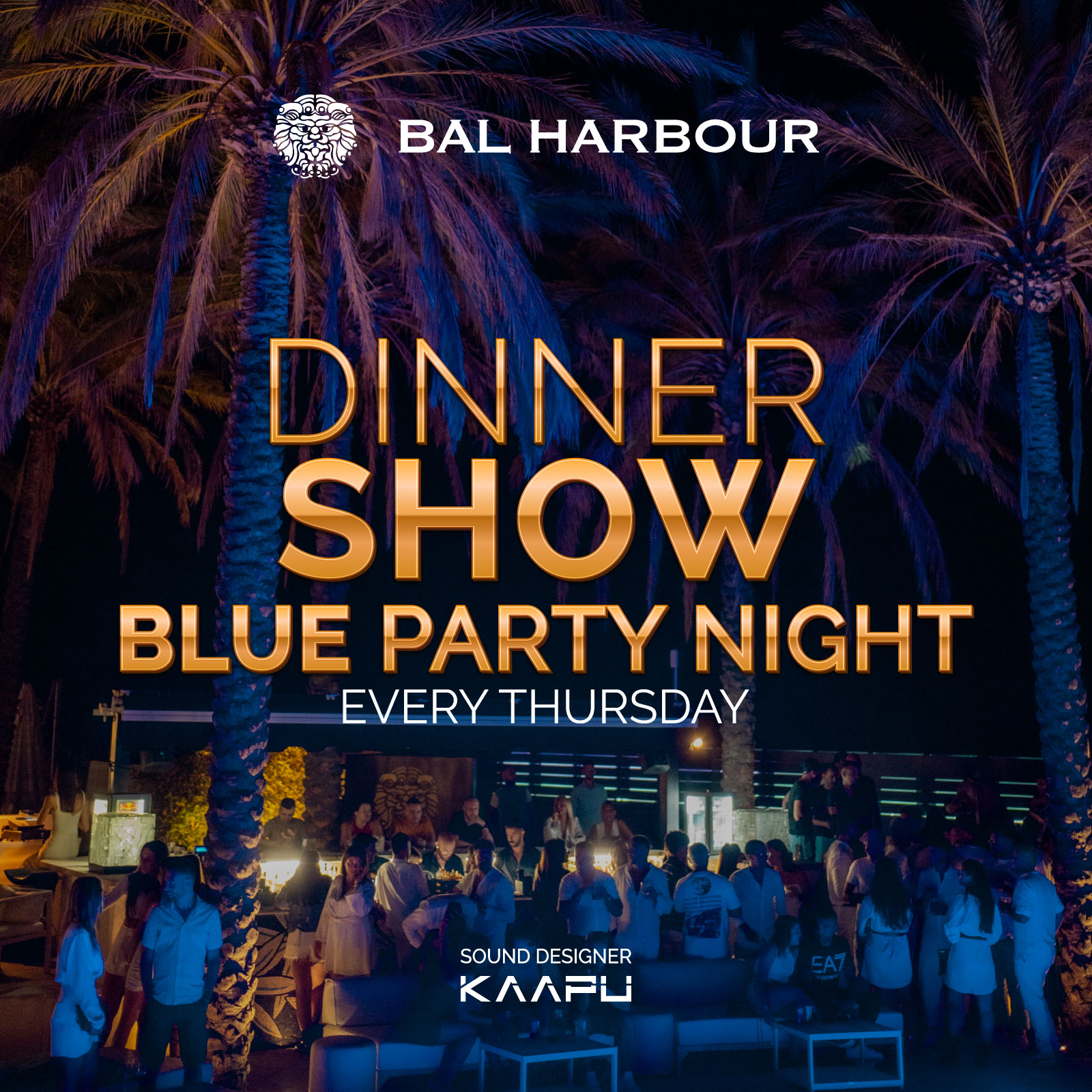 dinner show blue night party
