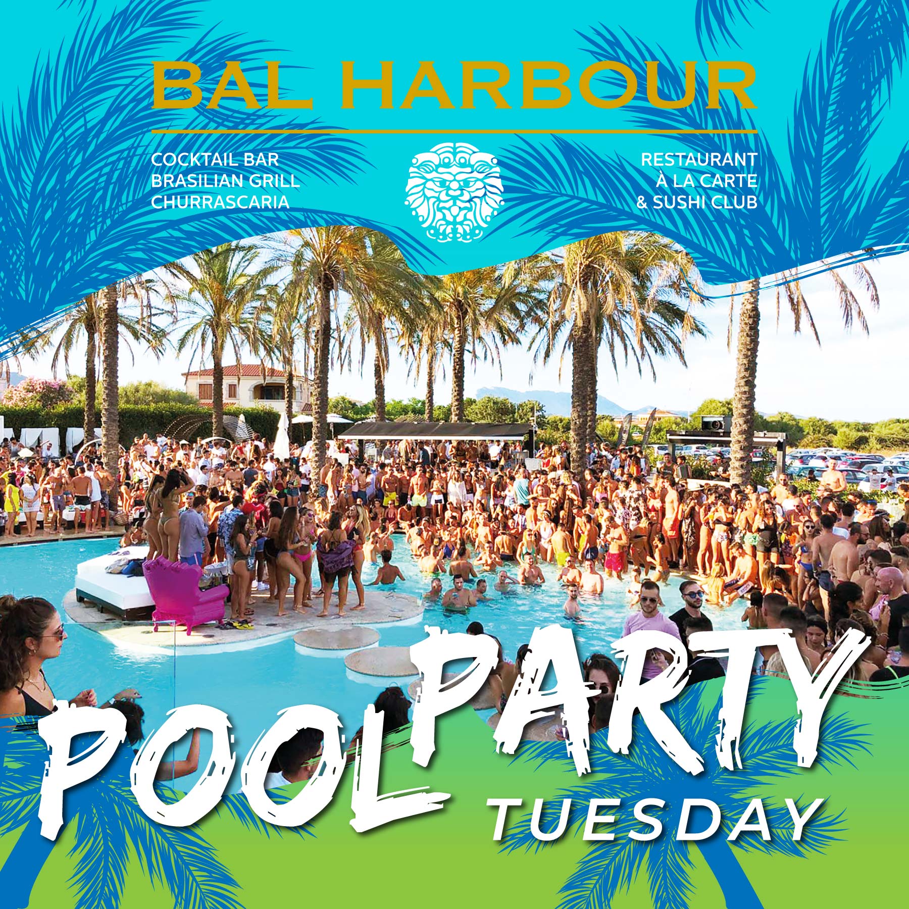 Pool Party in Piscina San Teodoro Martedì 19 Luglio 2022 - Bal Harbour