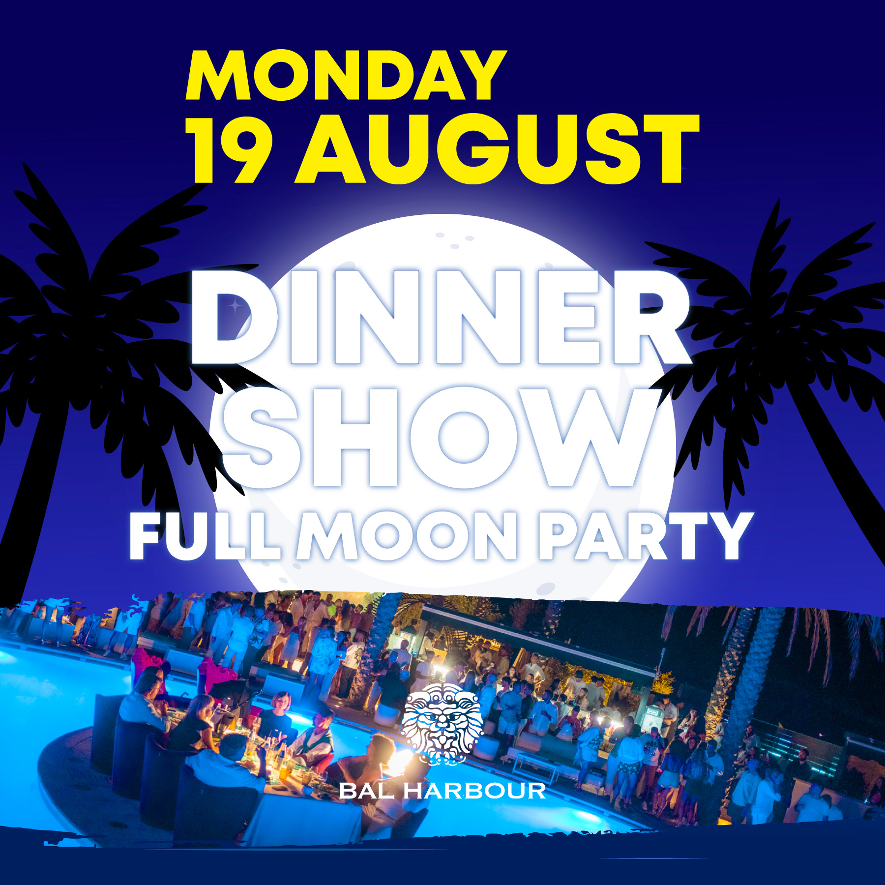 dinne show party night full moon