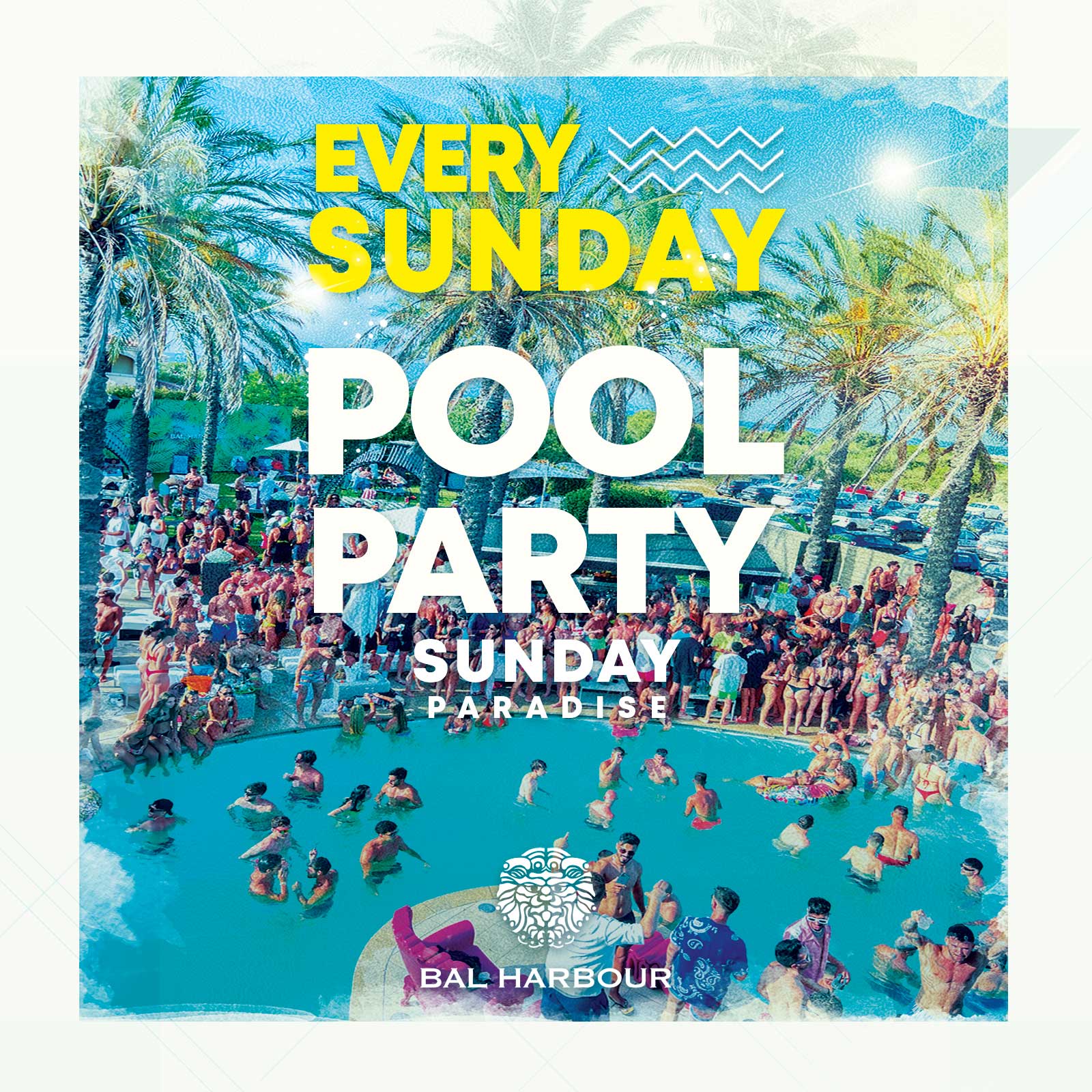 sunday paradise pool party Bal Harbour